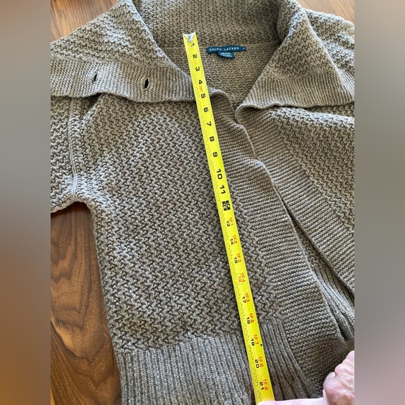 Ralph Lauren Blue Label, Chunky, Light Brown Tie Sweater, Size S - Picture 11 of 12